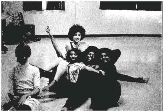Paul Chase (or Carlos Santana?) with some of the dancers he performed with in the AADC.